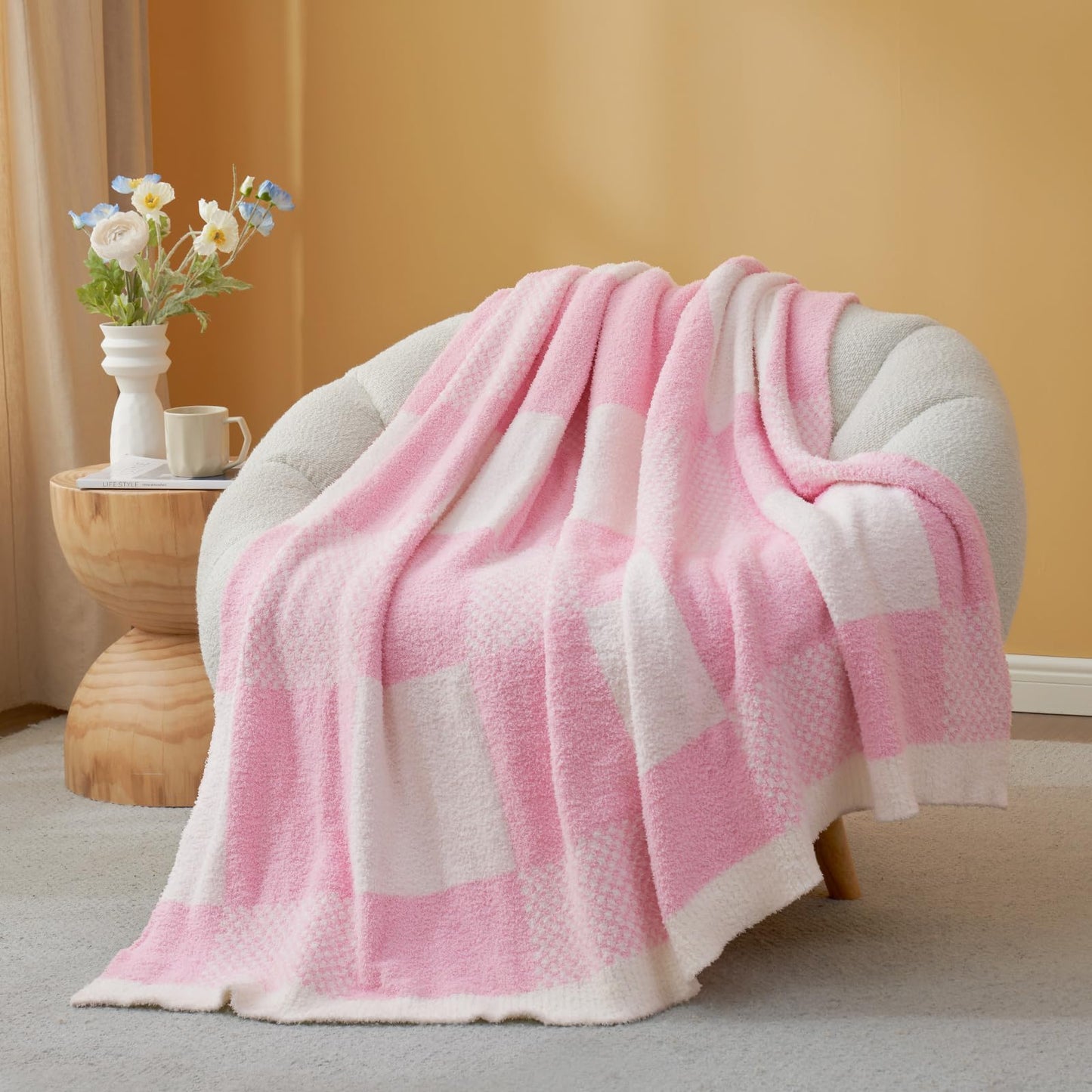Snuggle Sac Ultra Soft, Warm Plush Blanket - Reversible Cheetah/Pink Leopard Throw, 50x60 inches
