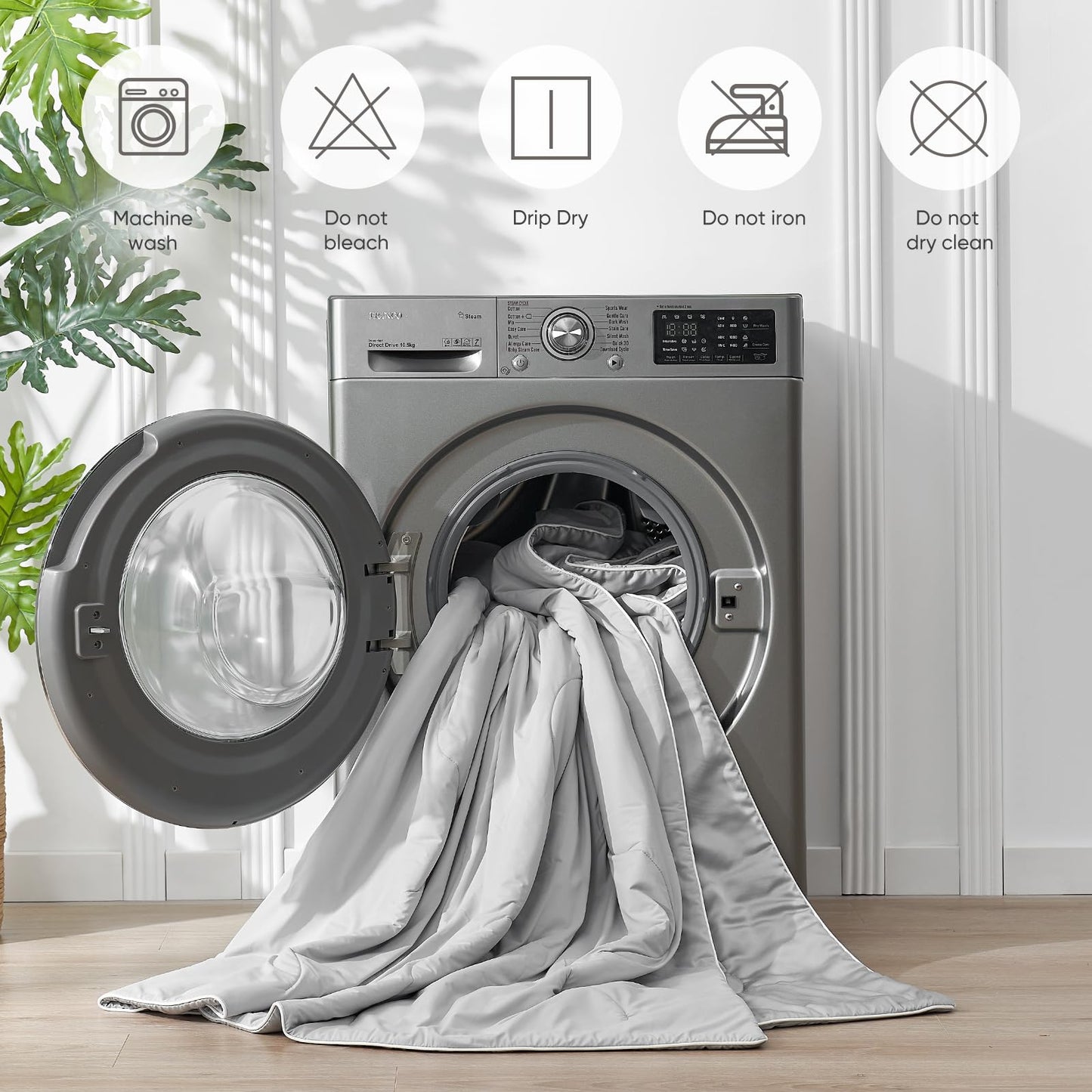 Snuggle Sac Cooling Comforter Twin Size, Breathable Cooling Blankets for Hot Sleepers and Night Sweats, Summer Comforters for Twin Size Bed, Soft Lightweight Blankets, 68x90 Inches, Dark Grey