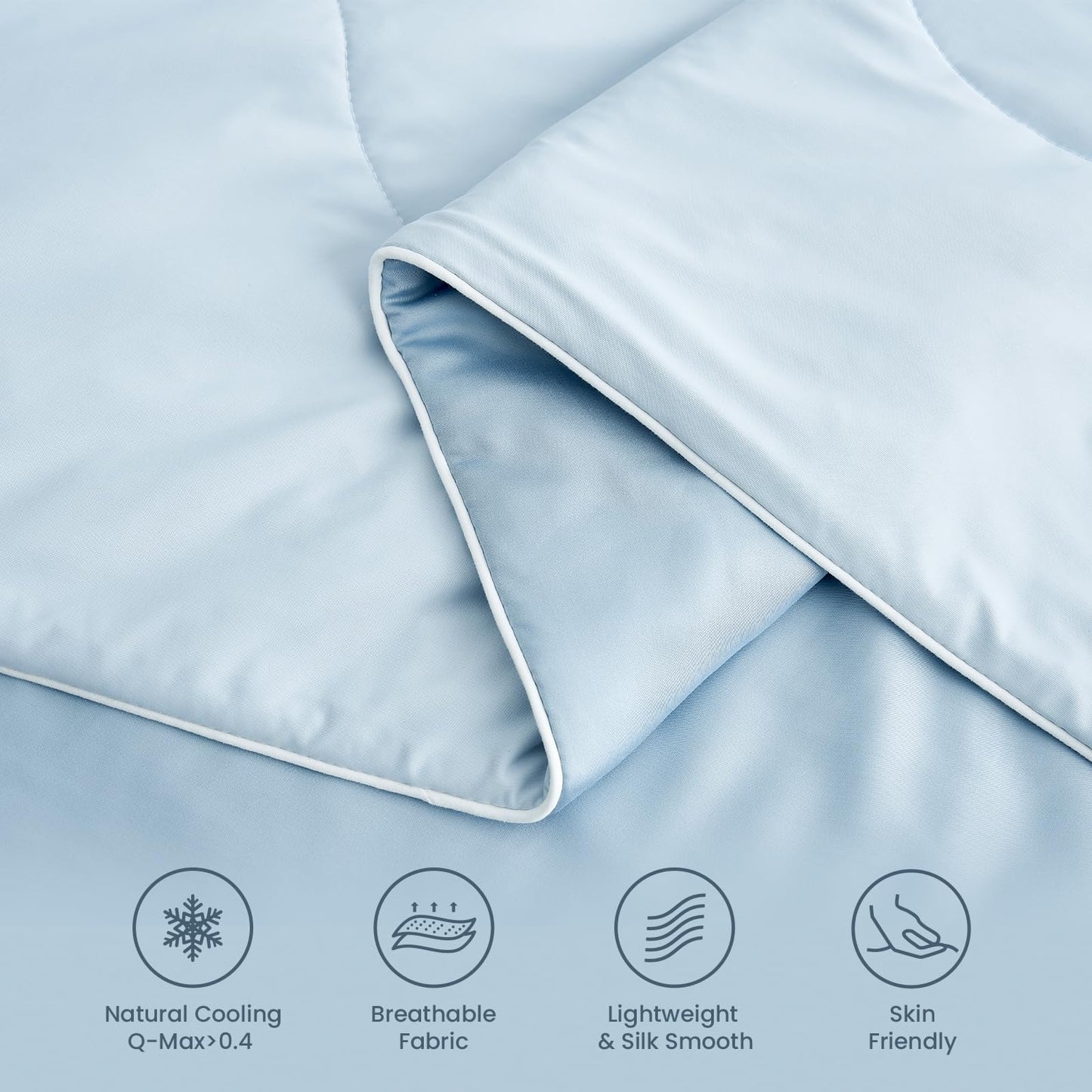 Snuggle Sac Cooling Comforter Twin Size, Breathable Cooling Blankets for Hot Sleepers and Night Sweats, Summer Comforters for Twin Size Bed, Soft Lightweight Blankets, 68x90 Inches, Dark Grey