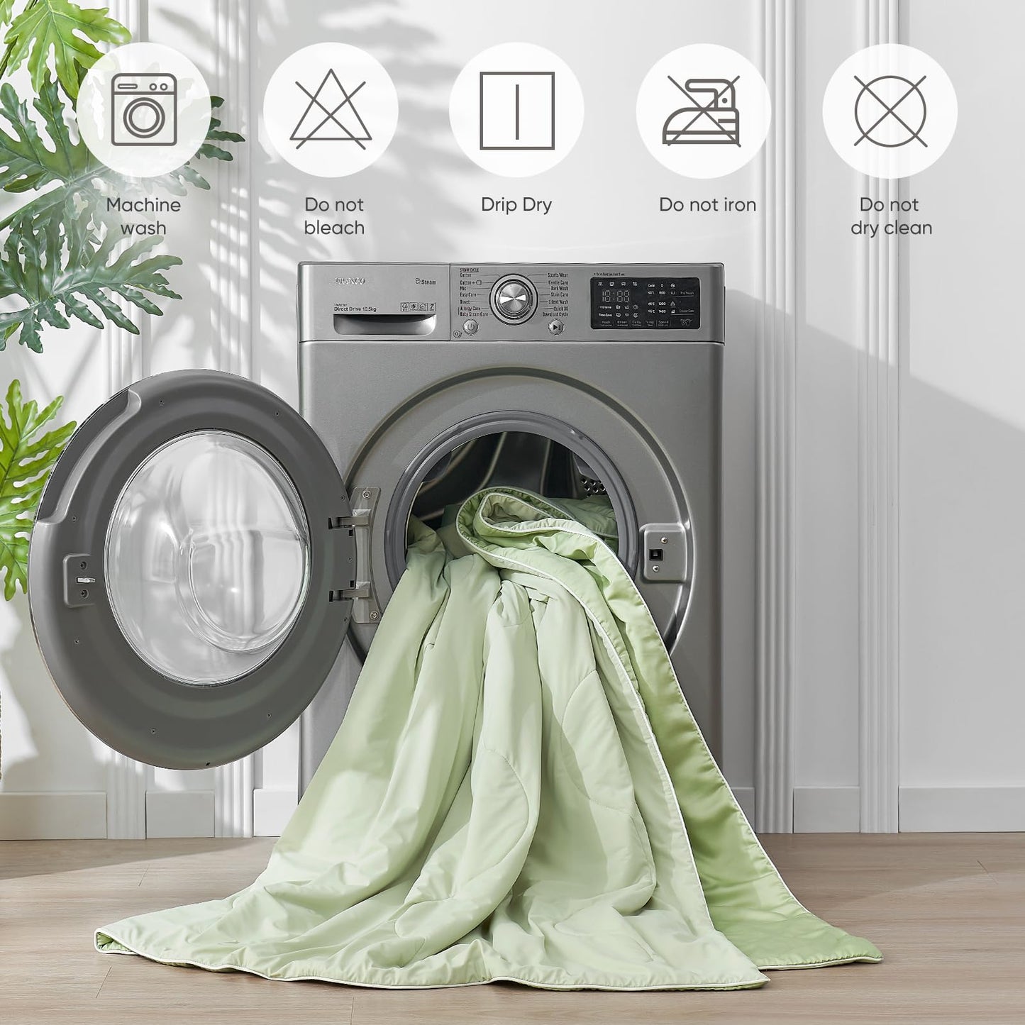 Snuggle Sac Cooling Comforter Sage Green Twin Size, Breathable Cooling Blankets for Hot Sleepers and Night Sweats, Summer Comforters for Bed, Soft Lightweight Silk Smooth, 68x90 Inches, Sage Green