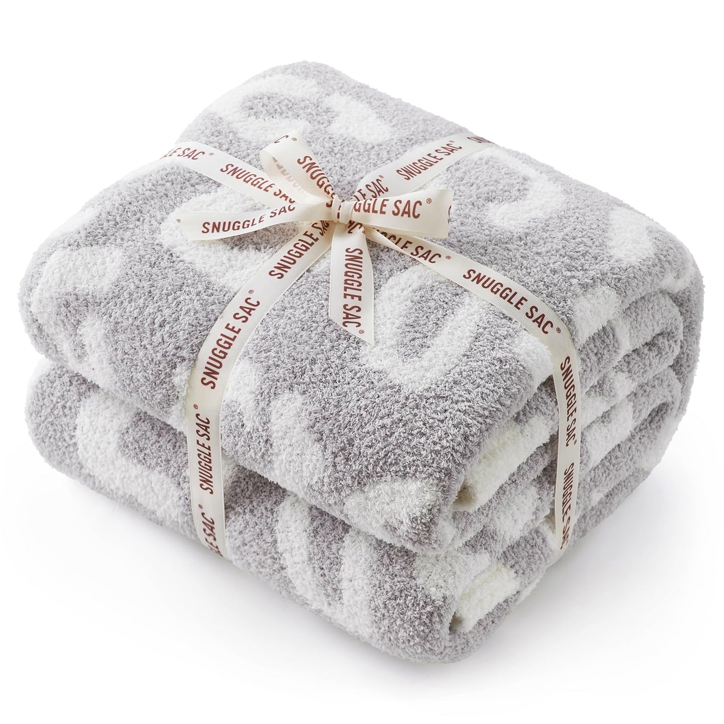 Snuggle Sac Ultra Soft, Warm Plush Blanket - Reversible Cheetah/Pink Leopard Throw, 50x60 inches