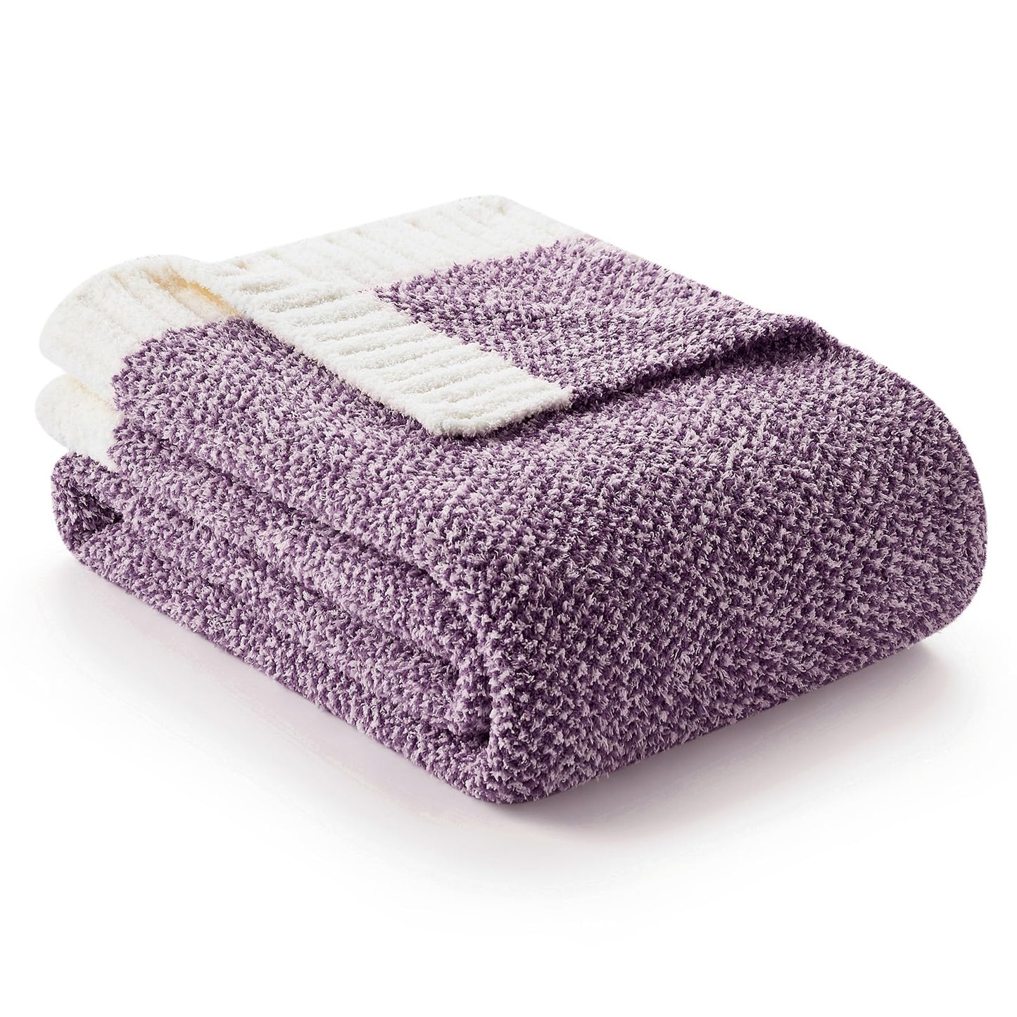 Snuggle Sac Buttery Grey Throw Blanket for Couch, Reversible Super Soft Warm Blankets Cozy Knit Fuzzy Plush Lightweight Throws for Sofa, Bed, Heather Grey, 50"x 60"