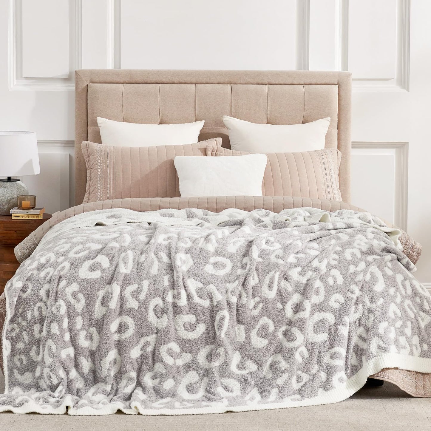 Snuggle Sac Ultra Soft, Warm Plush Blanket - Reversible Cheetah/Pink Leopard Throw, 50x60 inches