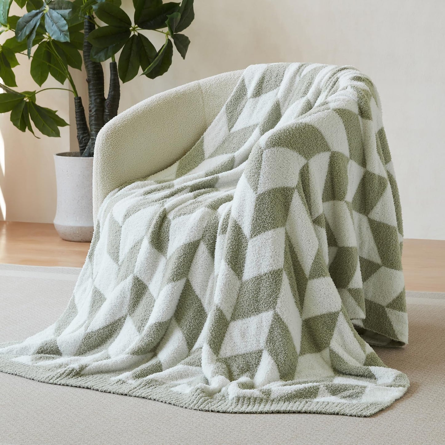 Snuggle Sac Buttery Grey Throw Blanket for Couch, Reversible Super Soft Warm Blankets Cozy Knit Fuzzy Plush Lightweight Throws for Sofa, Bed, Heather Grey, 50"x 60"