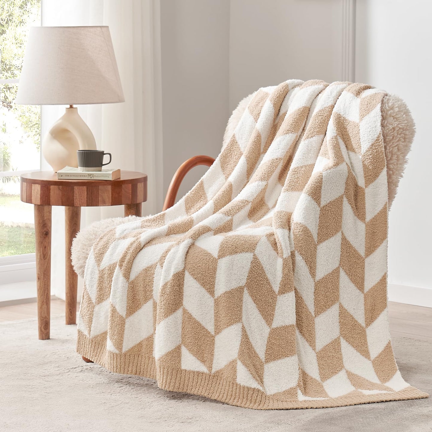Snuggle Sac Buttery Grey Throw Blanket for Couch, Reversible Super Soft Warm Blankets Cozy Knit Fuzzy Plush Lightweight Throws for Sofa, Bed, Heather Grey, 50"x 60"