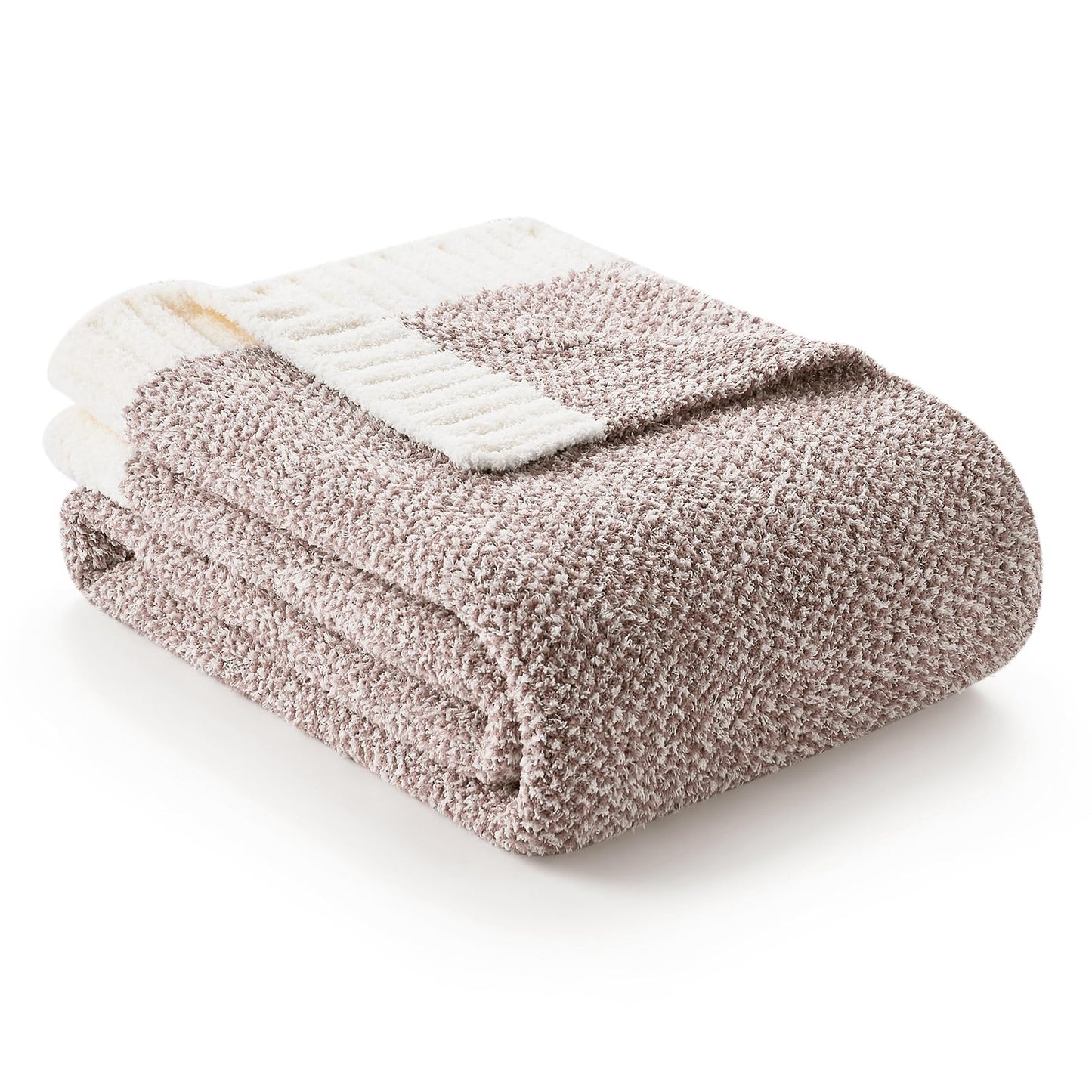 Snuggle Sac Buttery Grey Throw Blanket for Couch, Reversible Super Soft Warm Blankets Cozy Knit Fuzzy Plush Lightweight Throws for Sofa, Bed, Heather Grey, 50"x 60"