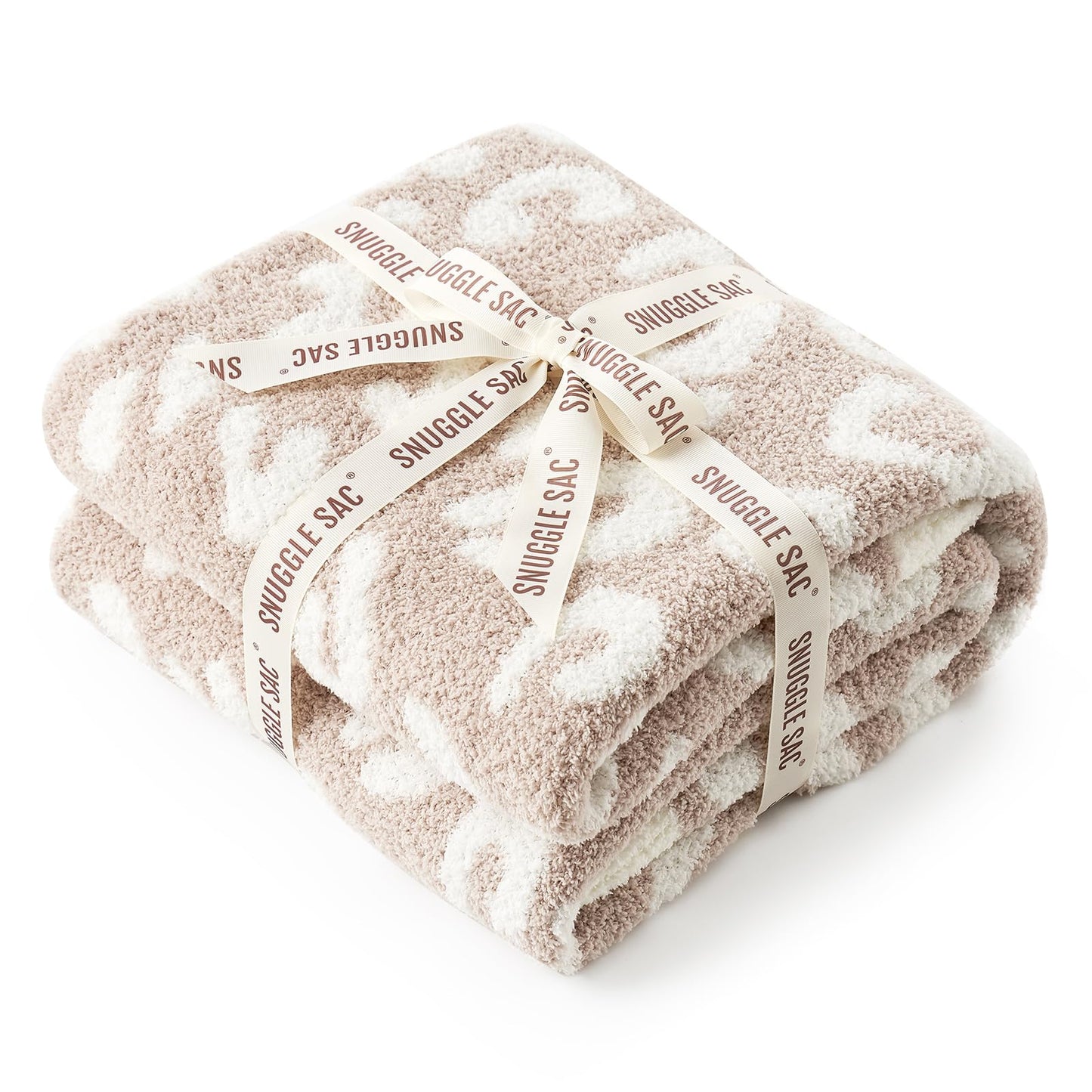 Snuggle Sac Ultra Soft, Warm Plush Blanket - Reversible Cheetah/Pink Leopard Throw, 50x60 inches