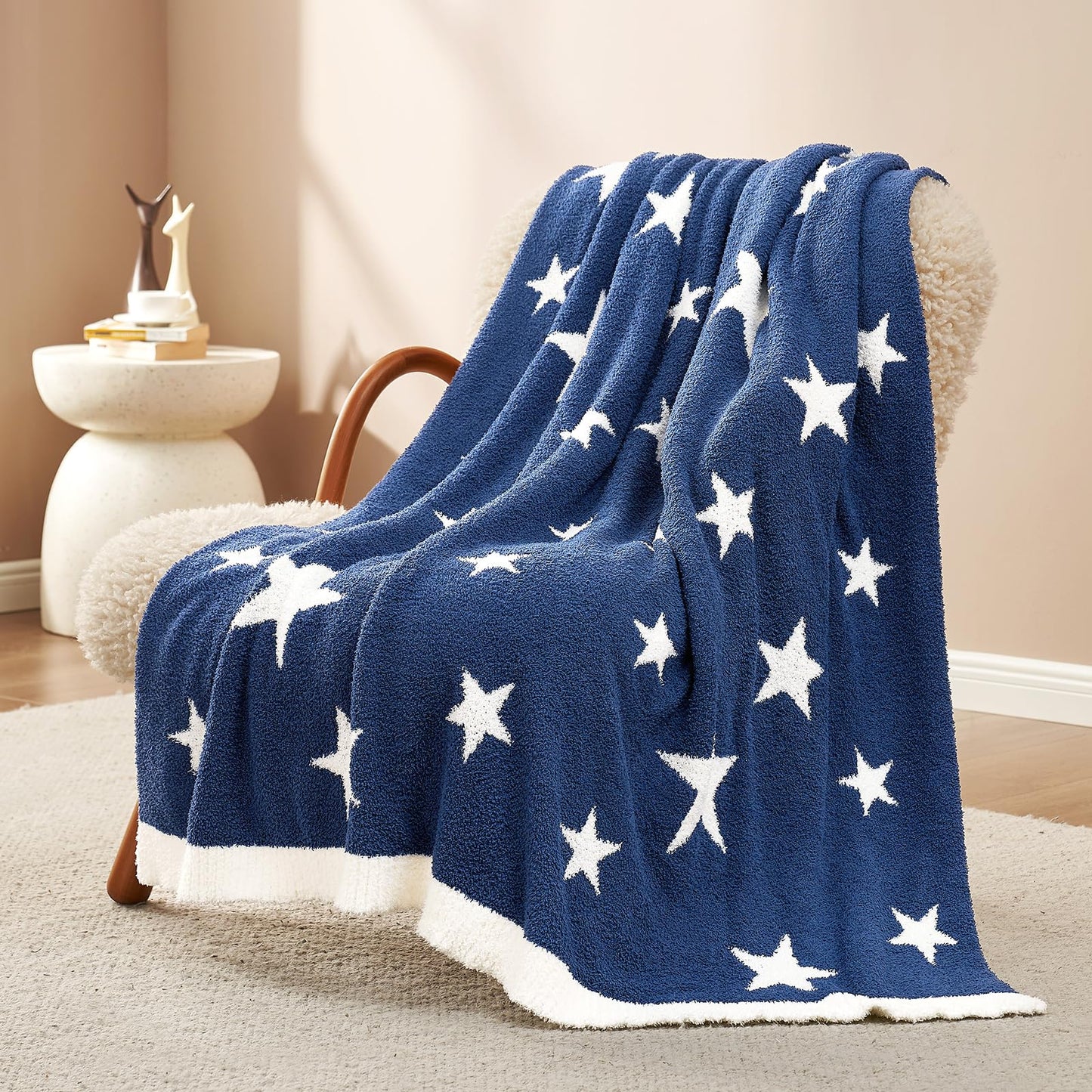 Snuggle Sac Heather Beige Throw Blankets Luxurious Microfiber Fabric, Reversible Super Soft Throws Warm Cozy Knit Fuzzy Plush Throw Blanket for Couch, Bed, Sofa, Camping, Beige,50x60 inches