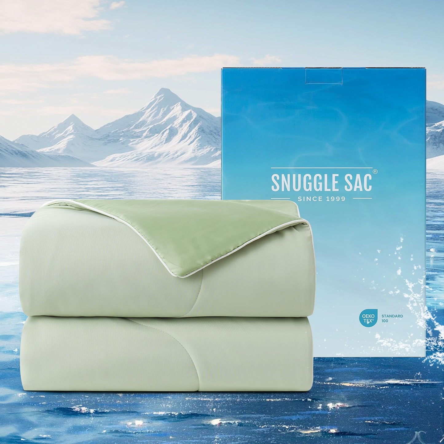 Snuggle Sac Cooling Comforter Twin Size, Breathable Cooling Blankets for Hot Sleepers and Night Sweats, Summer Comforters for Twin Size Bed, Soft Lightweight Blankets, 68x90 Inches, Dark Grey