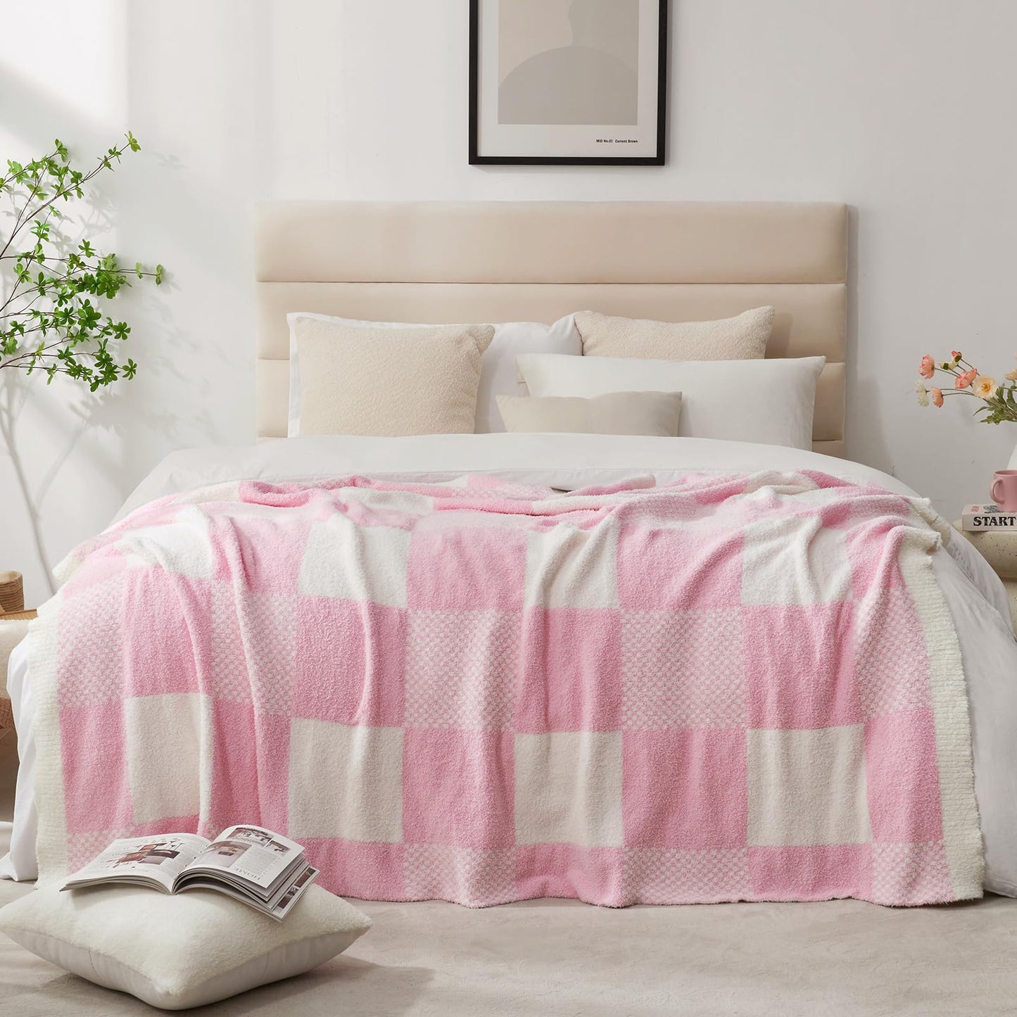 Snuggle Sac Ultra Soft, Warm Plush Blanket - Reversible Cheetah/Pink Leopard Throw, 50x60 inches