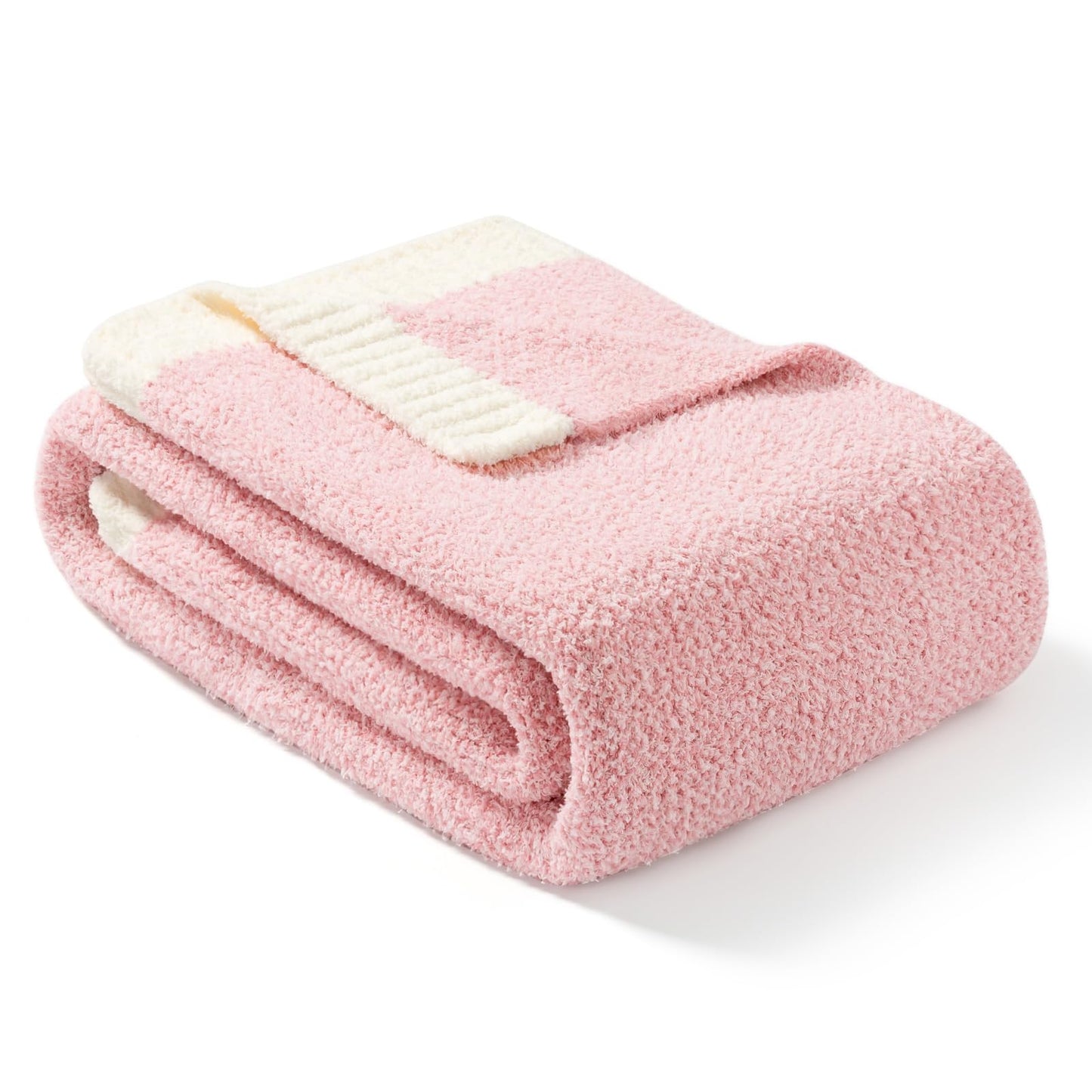 Snuggle Sac Heather Beige Throw Blankets Luxurious Microfiber Fabric, Reversible Super Soft Throws Warm Cozy Knit Fuzzy Plush Throw Blanket for Couch, Bed, Sofa, Camping, Beige,50x60 inches