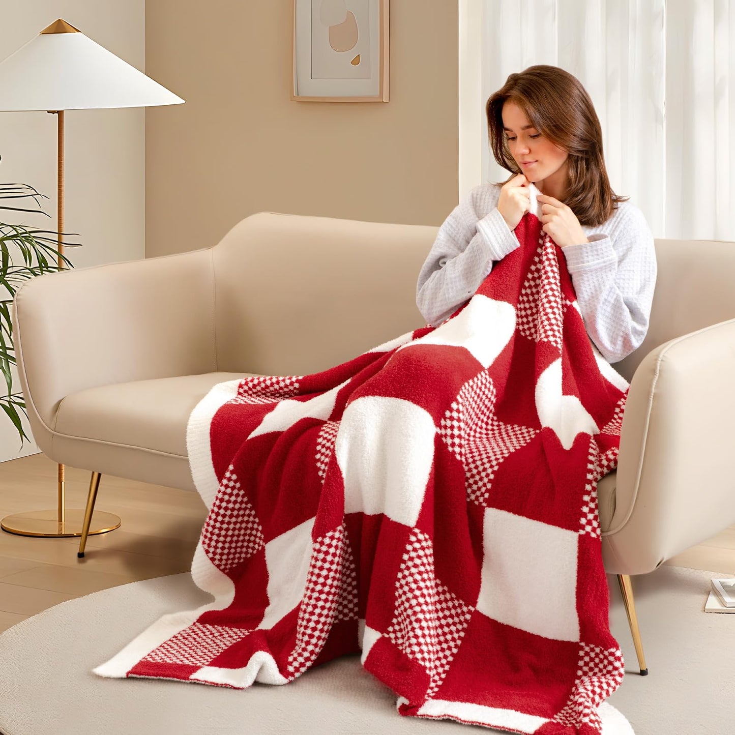 Snuggle Sac Ultra Soft, Warm Plush Blanket - Reversible Cheetah/Pink Leopard Throw, 50x60 inches