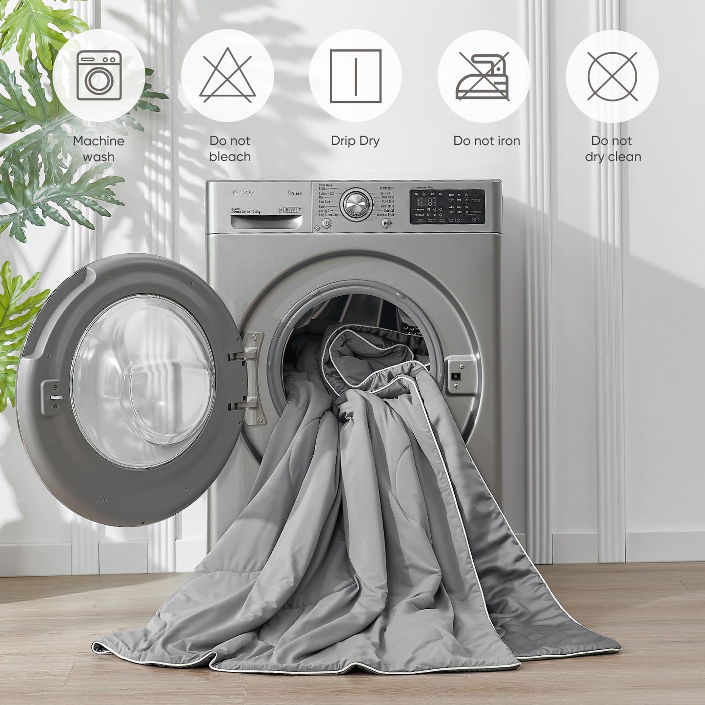 Snuggle Sac Cooling Comforter Twin Size, Breathable Cooling Blankets for Hot Sleepers and Night Sweats, Summer Comforters for Twin Size Bed, Soft Lightweight Blankets, 68x90 Inches, Dark Grey