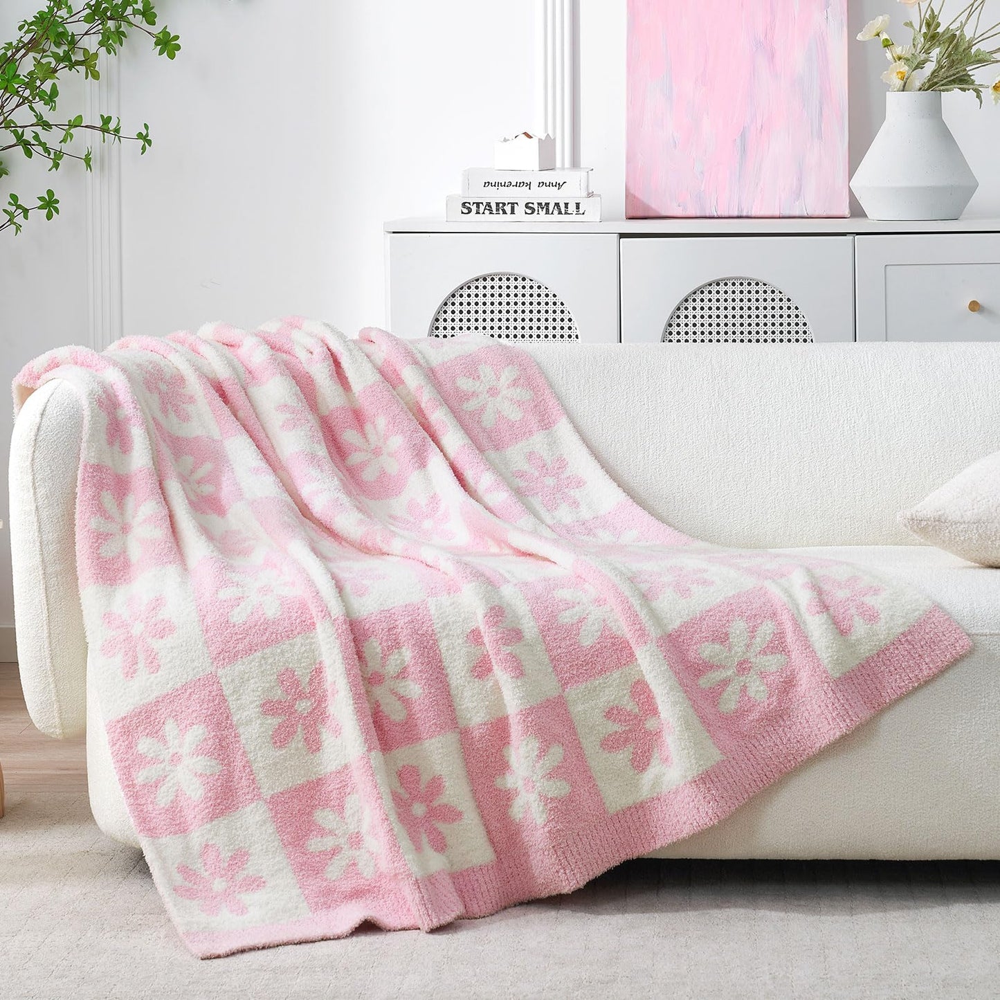 Snuggle Sac Ultra Soft, Warm Plush Blanket - Reversible Cheetah/Pink Leopard Throw, 50x60 inches
