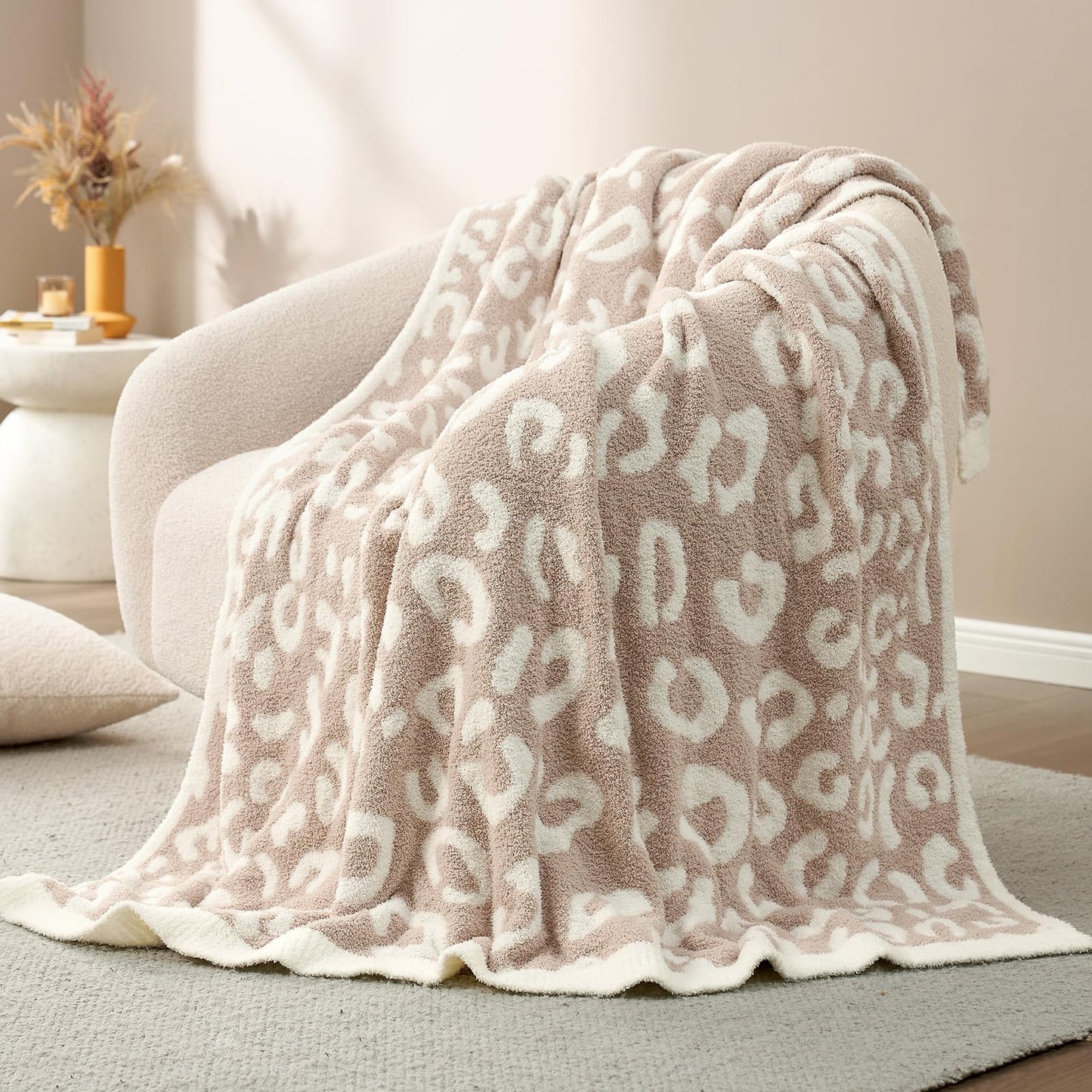 Snuggle Sac Ultra Soft, Warm Plush Blanket - Reversible Cheetah/Pink Leopard Throw, 50x60 inches