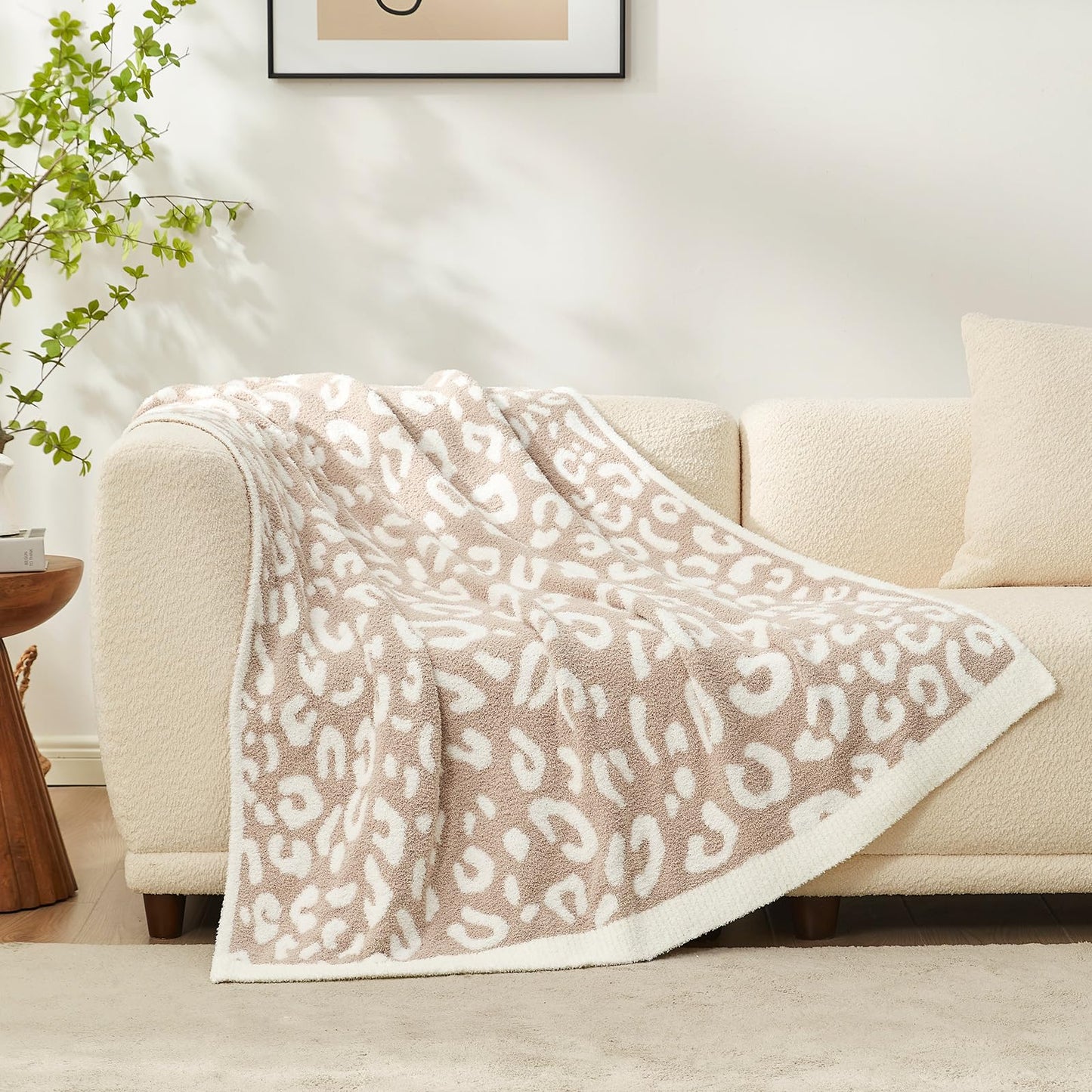 Snuggle Sac Ultra Soft, Warm Plush Blanket - Reversible Cheetah/Pink Leopard Throw, 50x60 inches