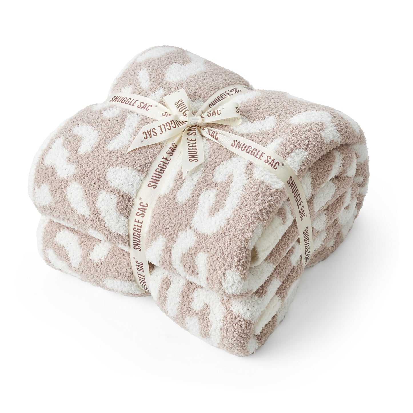 Snuggle Sac Ultra Soft, Warm Plush Blanket - Reversible Cheetah/Pink Leopard Throw, 50x60 inches