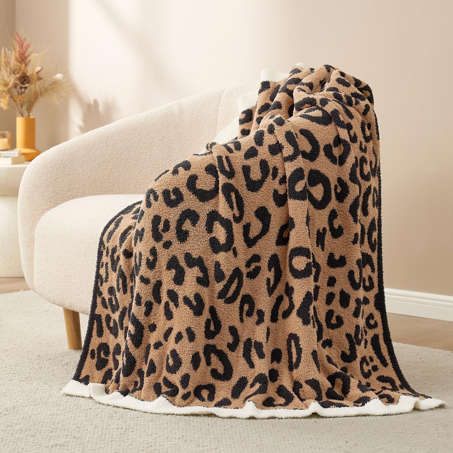 Snuggle Sac Ultra Soft, Warm Plush Blanket - Reversible Cheetah/Pink Leopard Throw, 50x60 inches